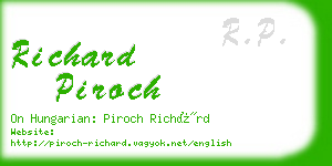 richard piroch business card